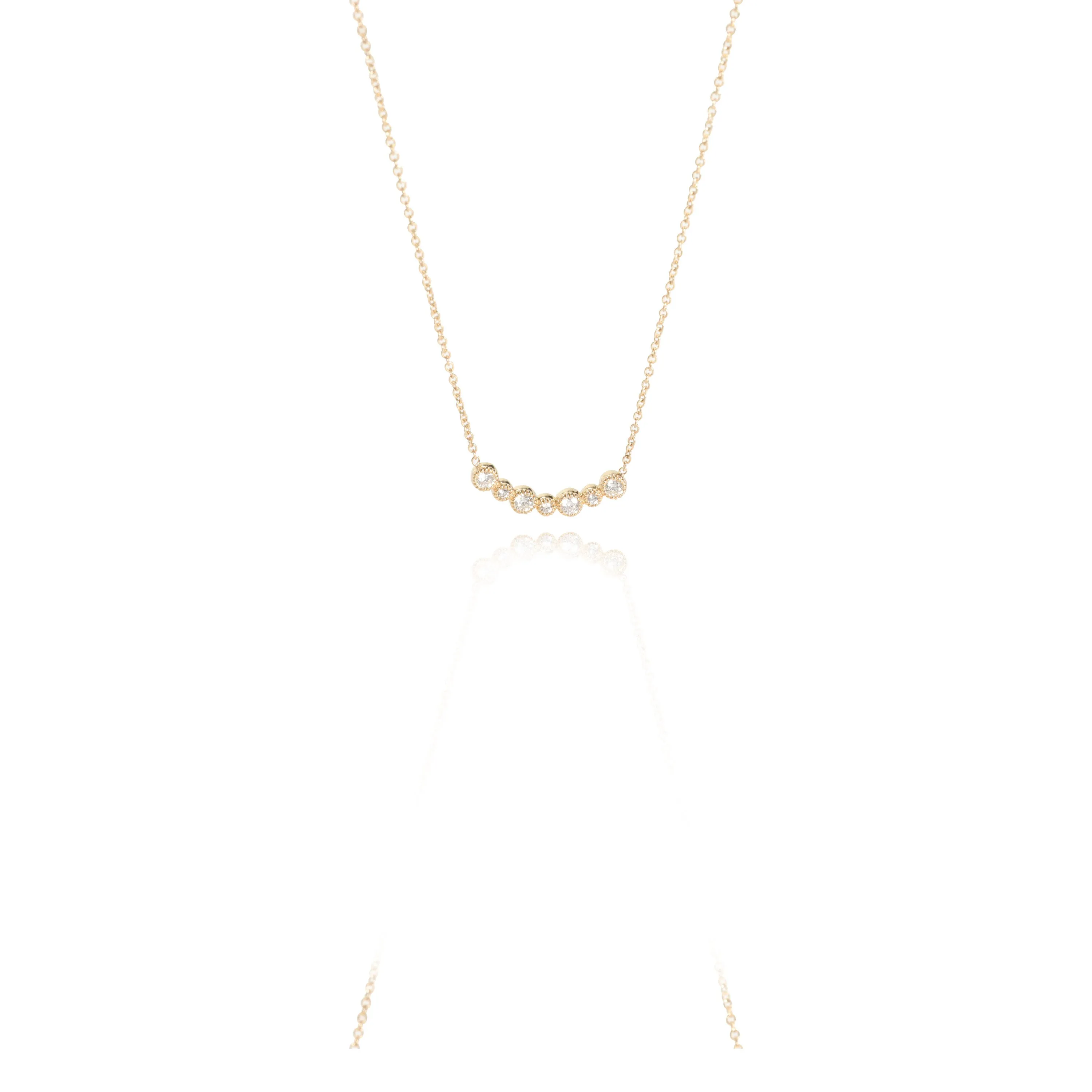 14K Yellow Gold My Story Diamond Small Smile Pendant, .21 Ctw.