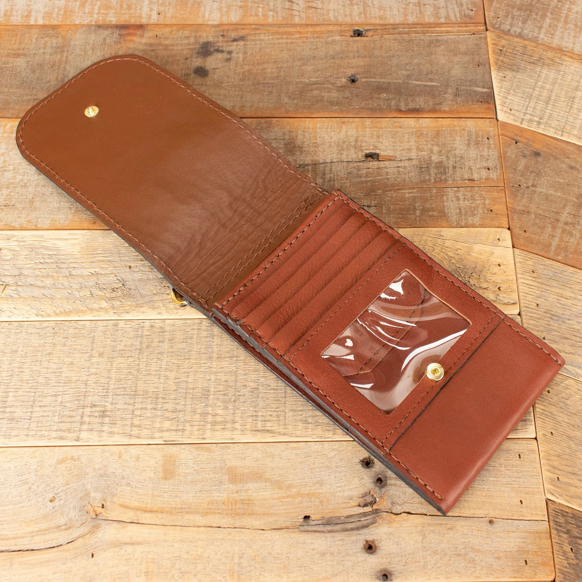 Basket Weave Brown Phone Purse