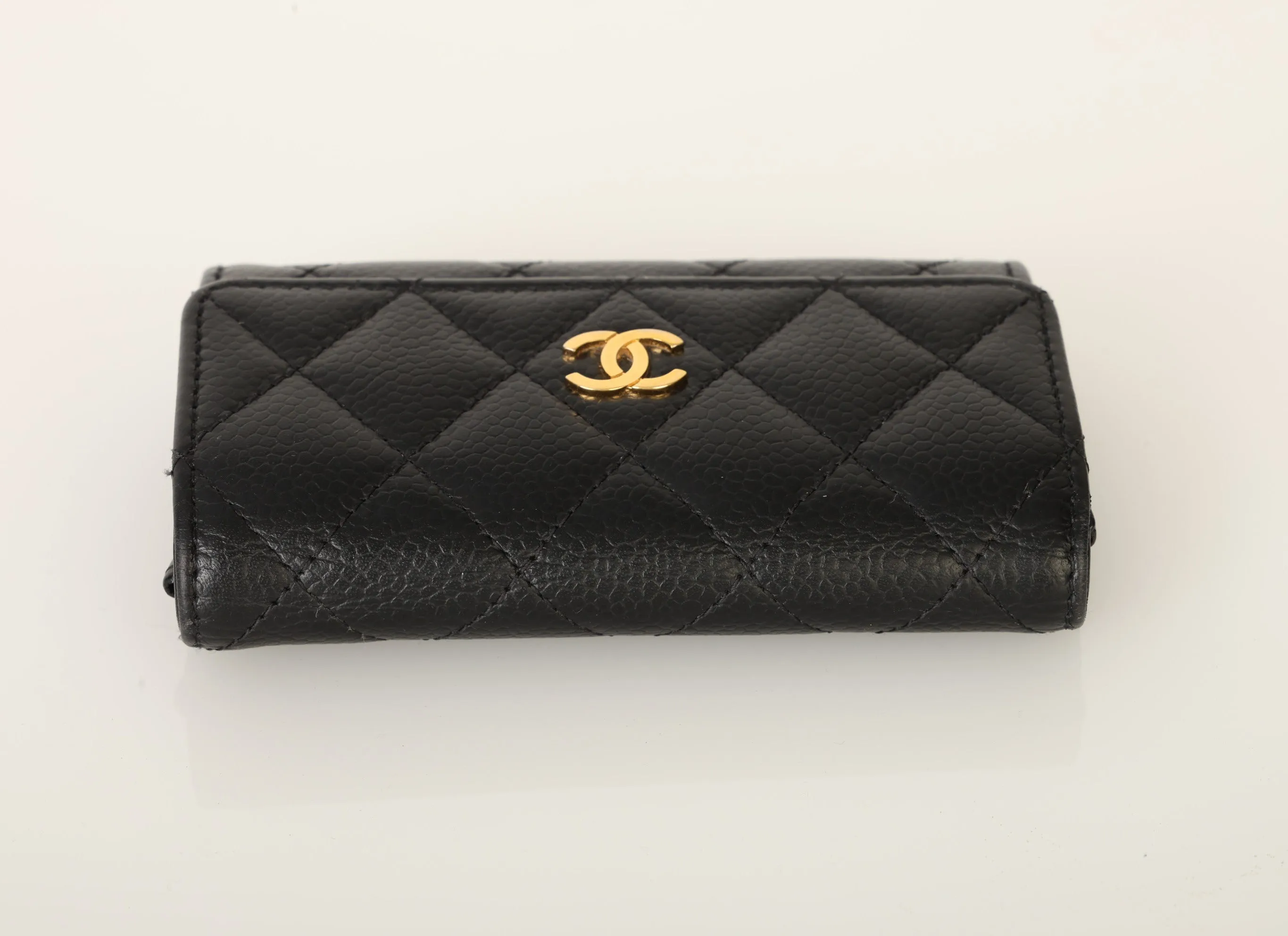 Chanel 2015 Caviar Cardholder w/ Chain