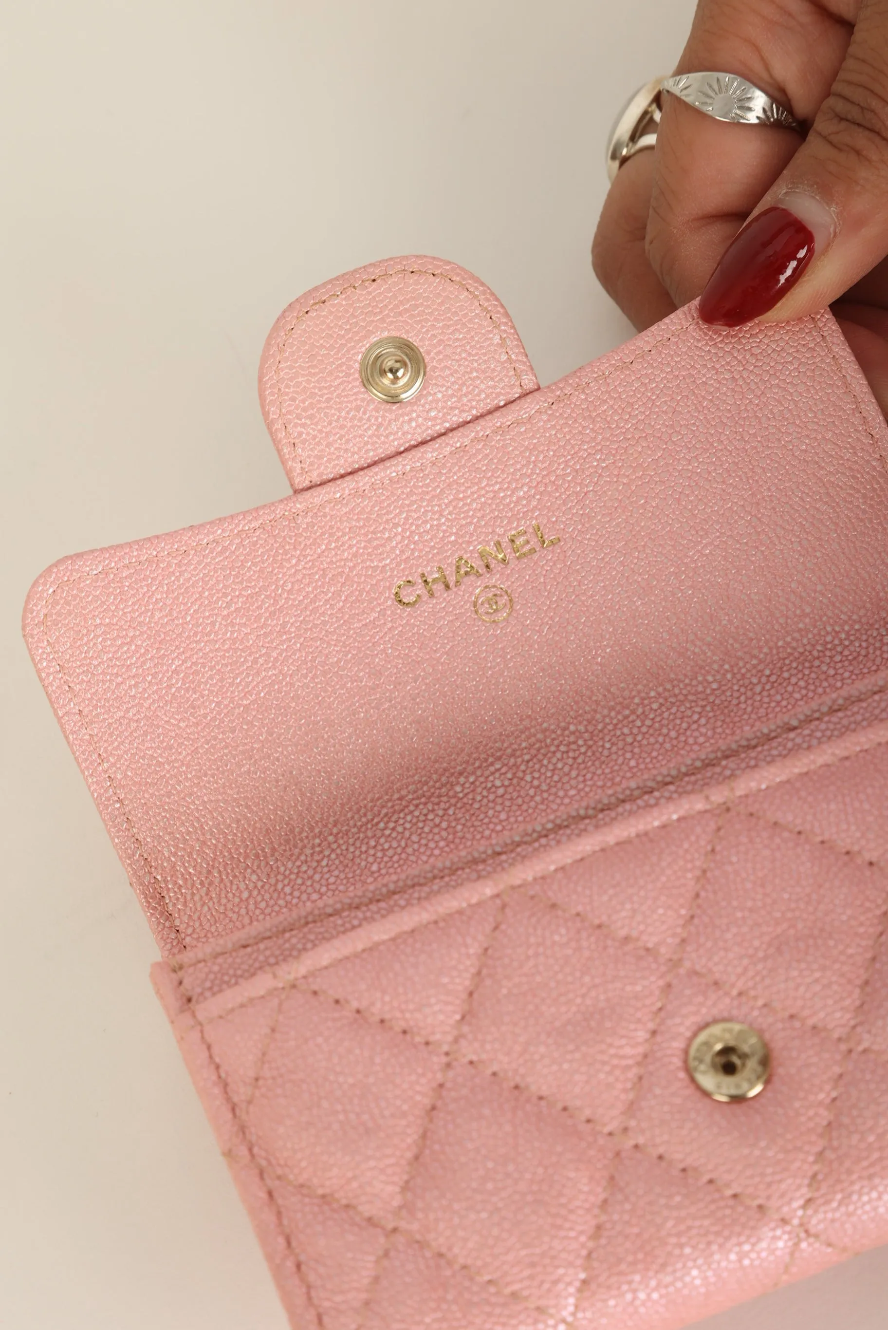 Chanel 2019 Caviar Card Holder on Chain