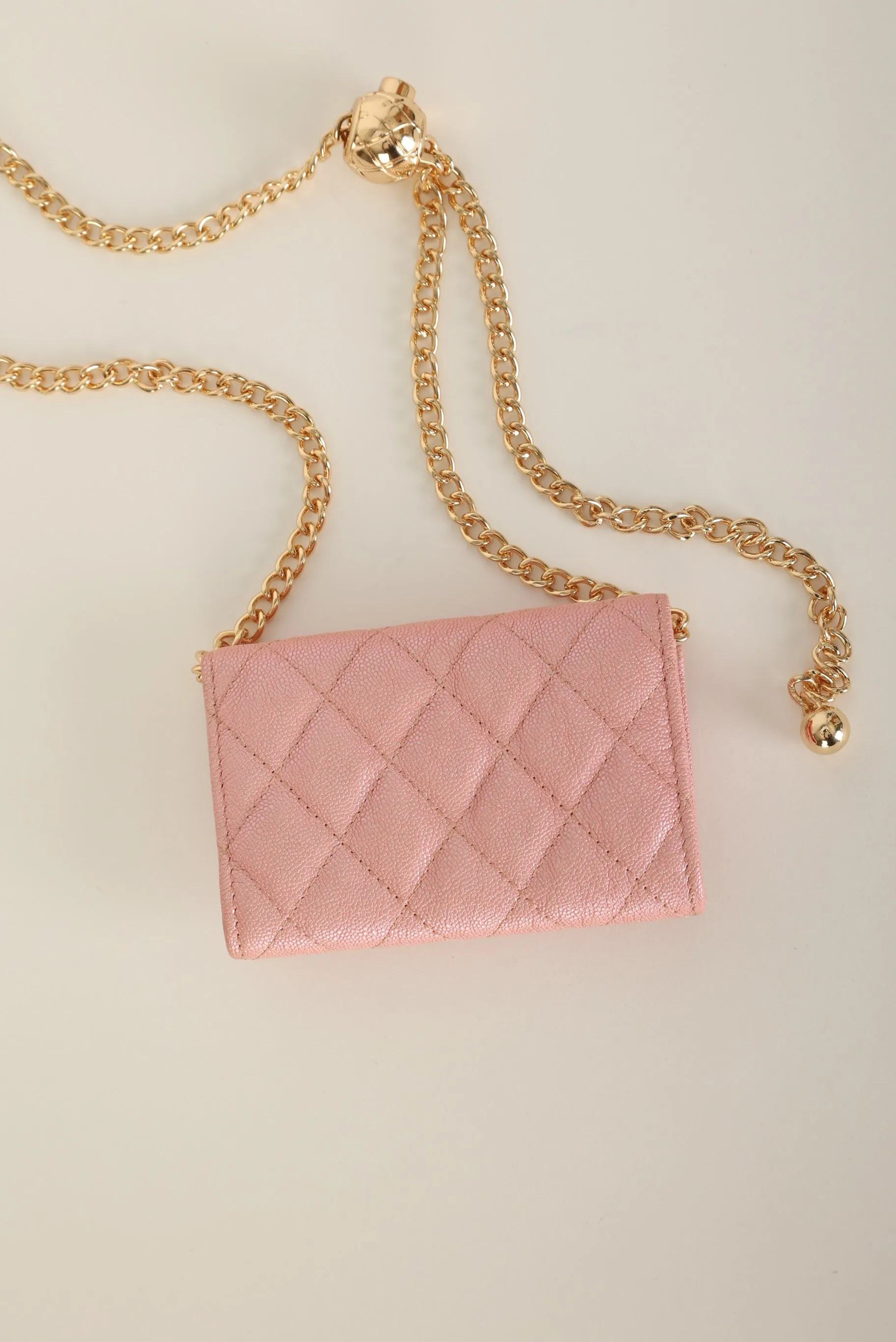 Chanel 2019 Caviar Card Holder on Chain