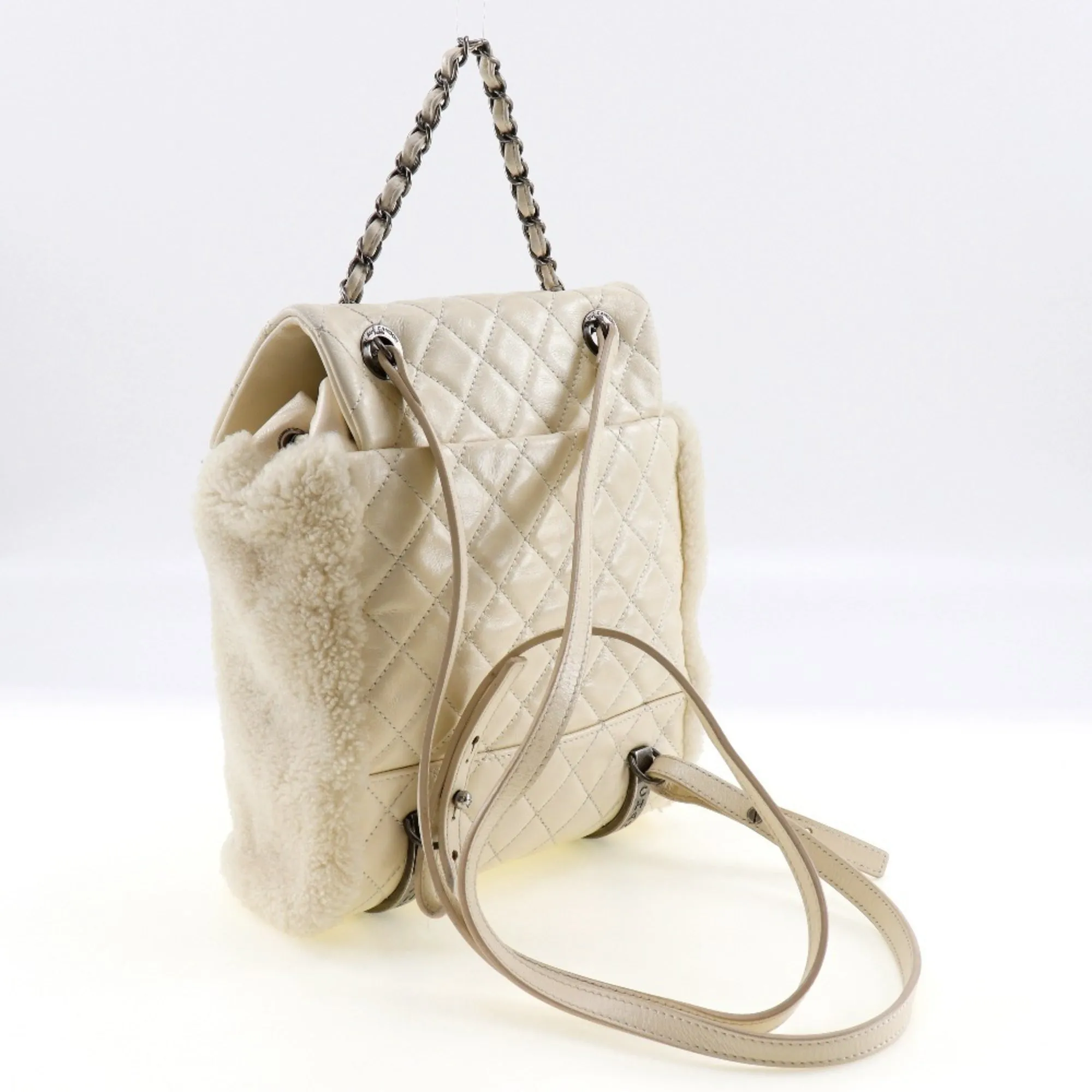 CHANEL Backpack/Daypack Mouton x Lambskin 2015 2way Turnlock Women's