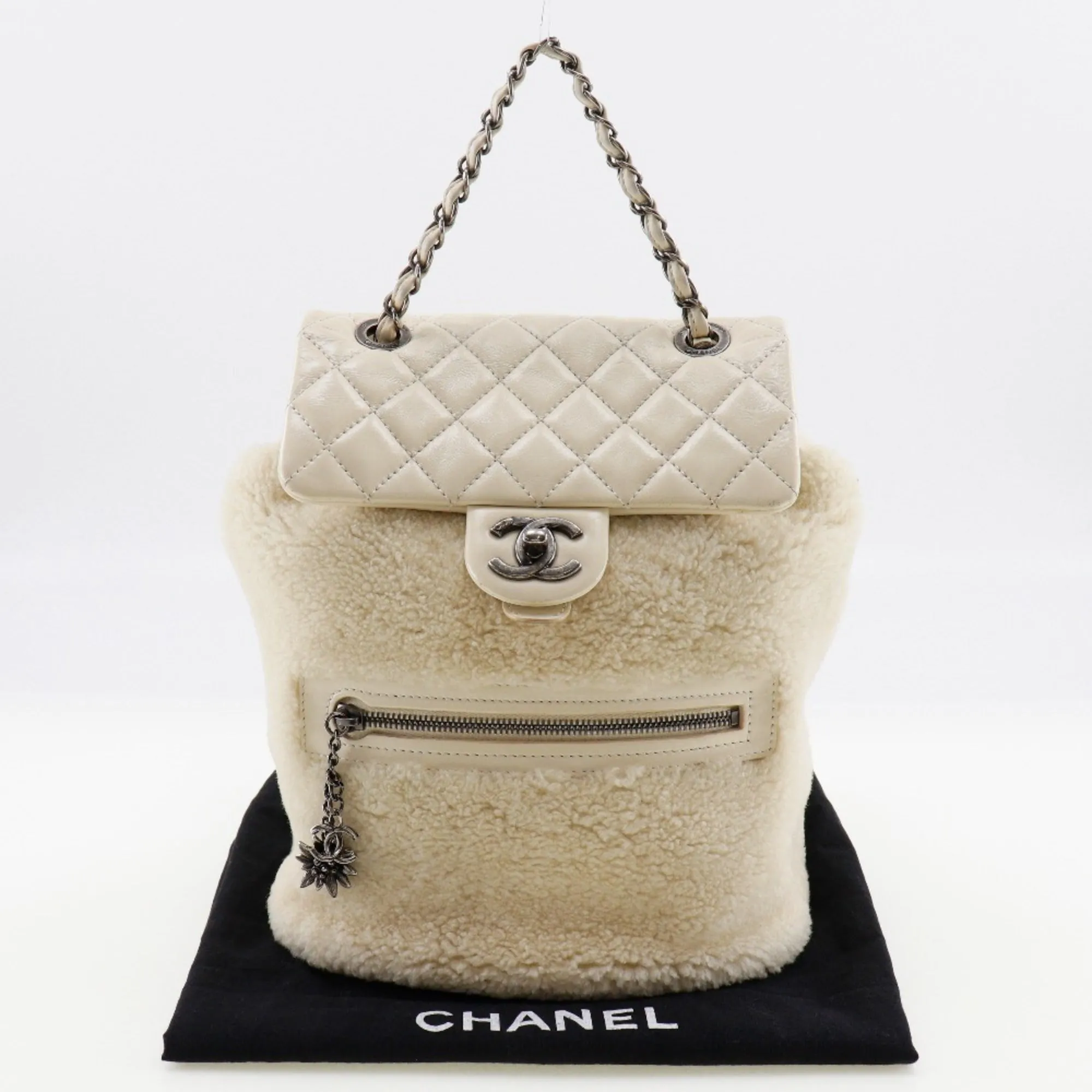 CHANEL Backpack/Daypack Mouton x Lambskin 2015 2way Turnlock Women's