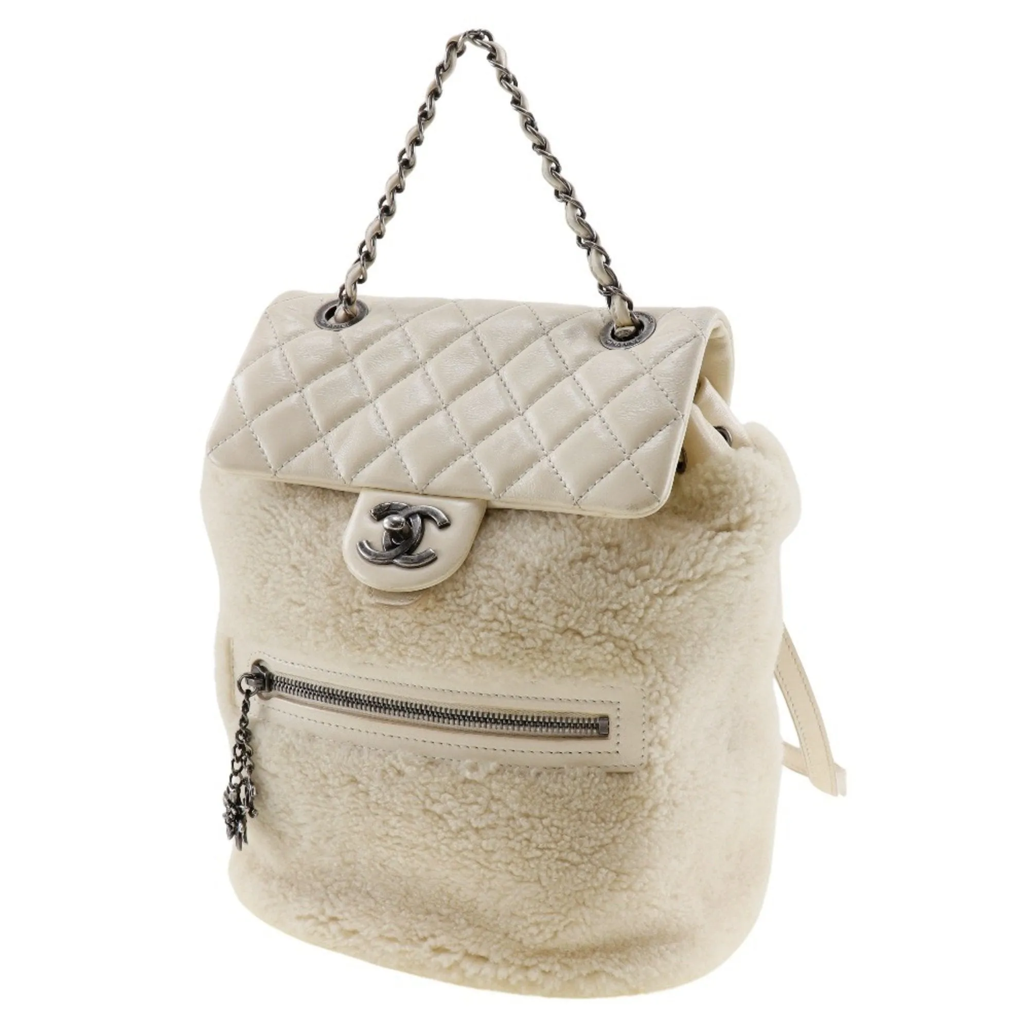 CHANEL Backpack/Daypack Mouton x Lambskin 2015 2way Turnlock Women's