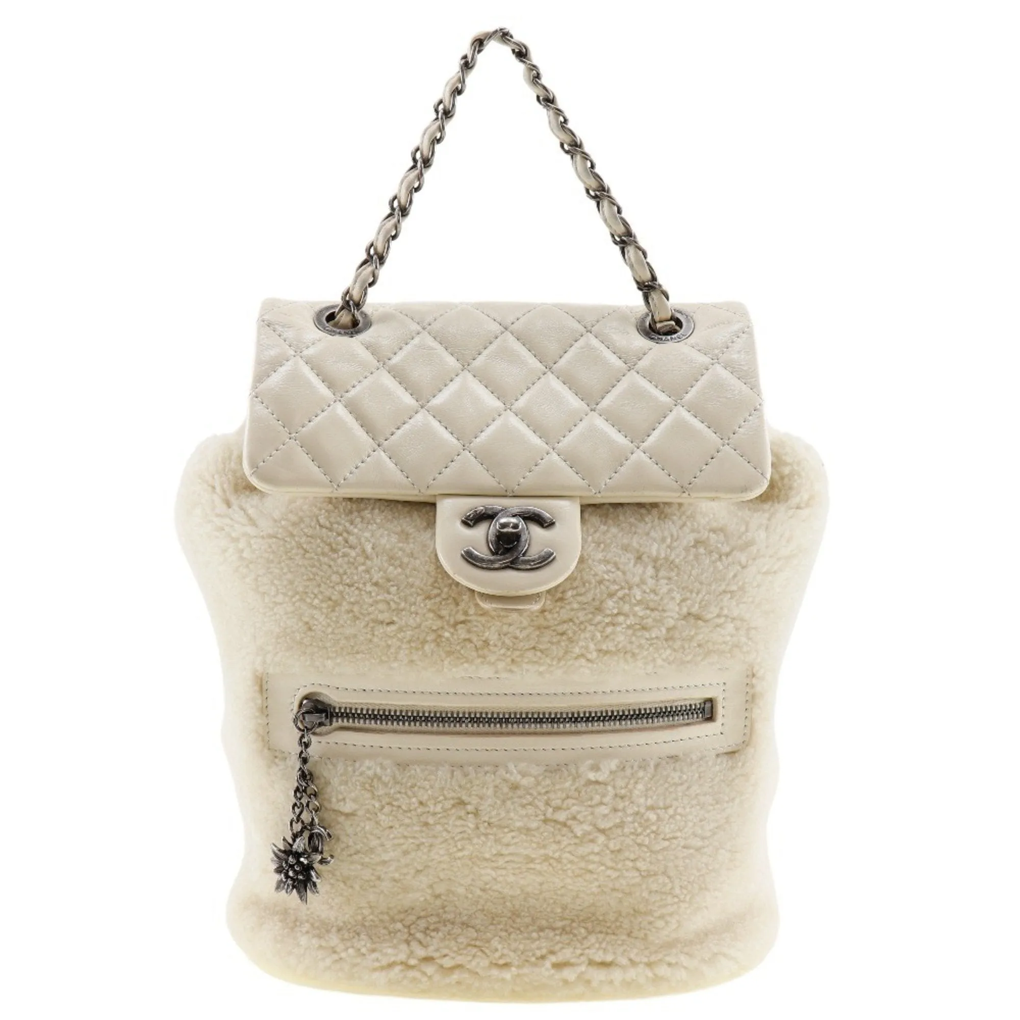 CHANEL Backpack/Daypack Mouton x Lambskin 2015 2way Turnlock Women's