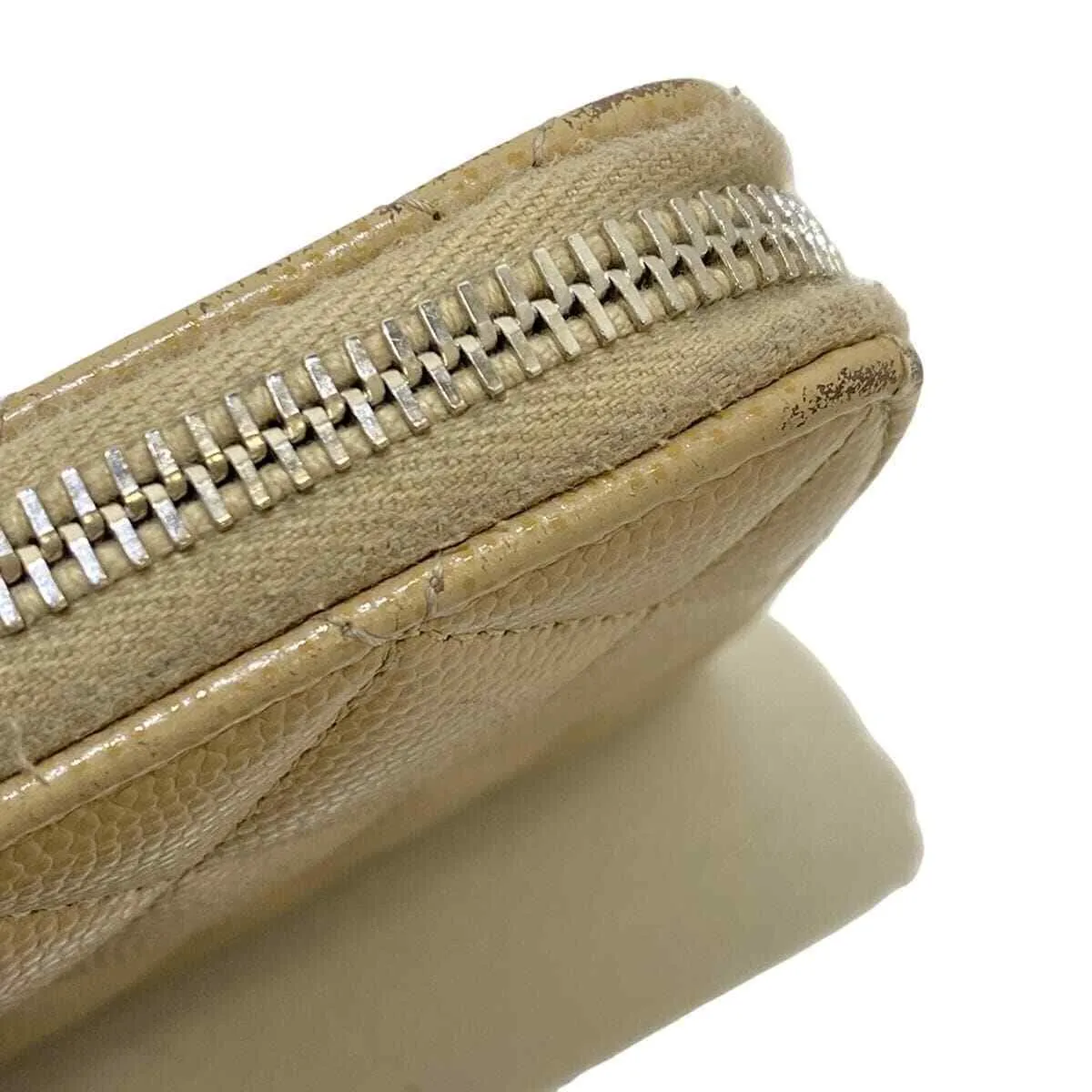 Chanel - Beige Silver Caviar Skin