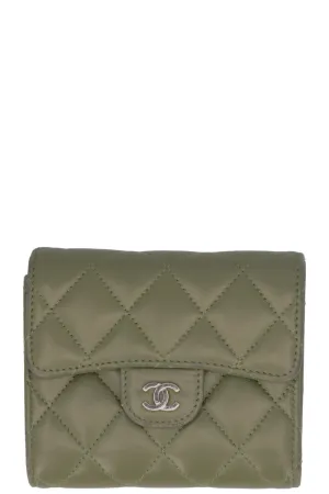 CHANEL Classic Wallet Leather Green