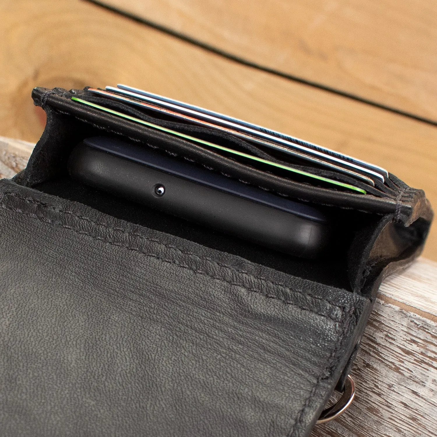 Elephant Black Phone Purse