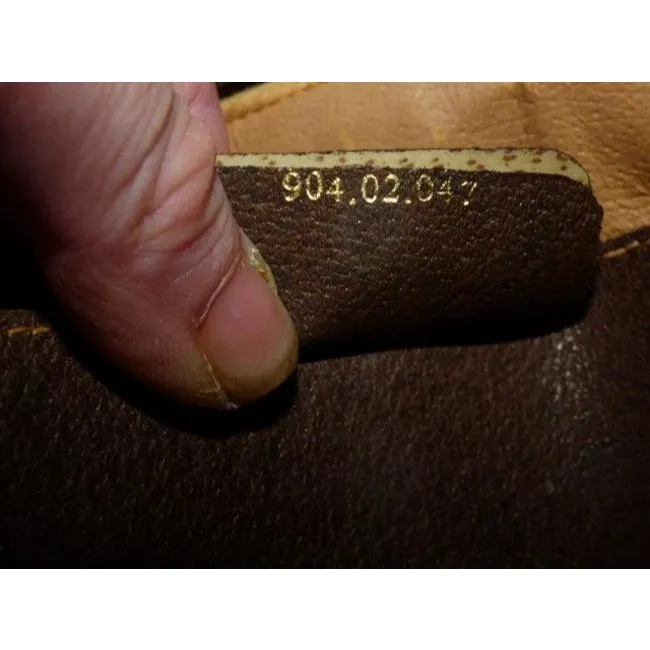 Gucci Vintage Guccissima Print Coated And Leather Two Way Brown Patent Gg Canvas Cross Body Bag