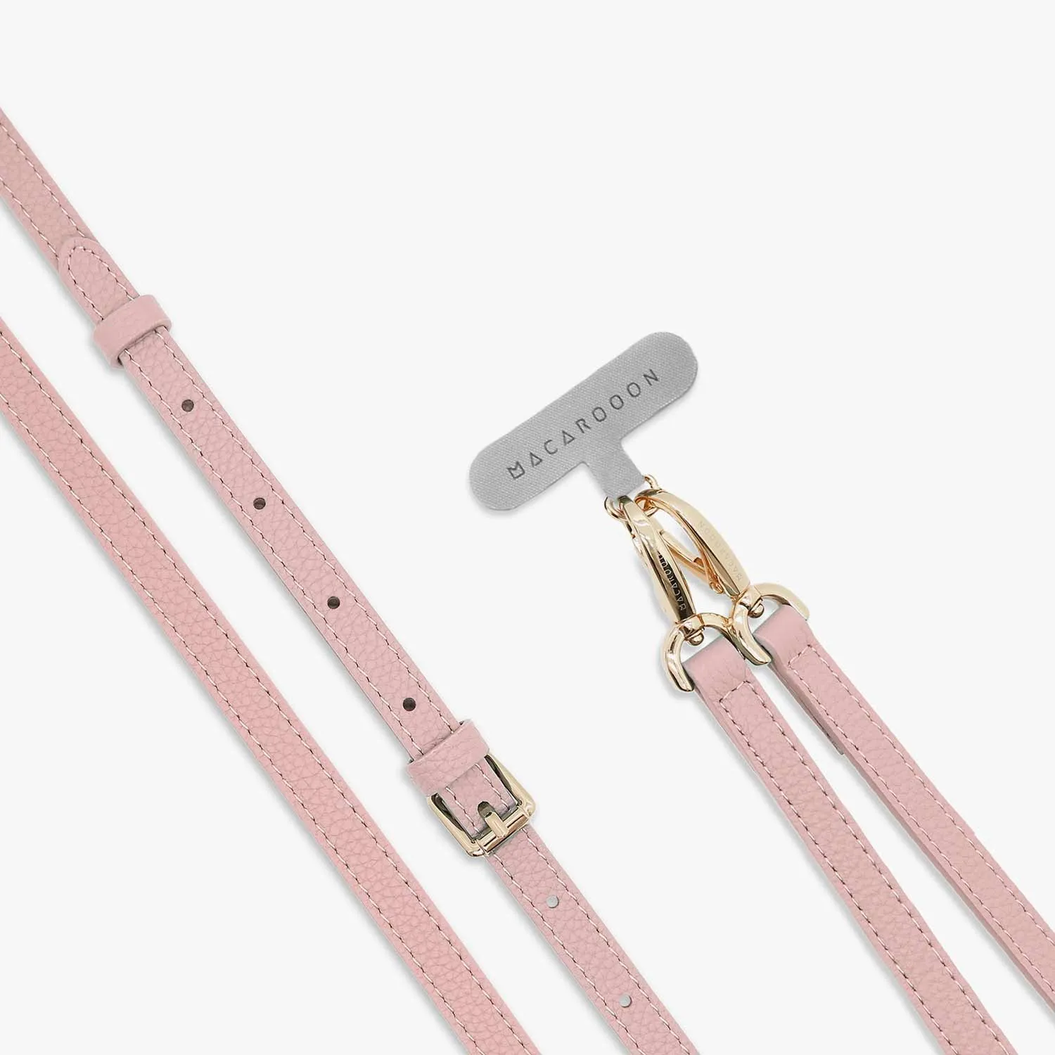 iPhone 16 Plus Clear Case with Crossbody Leather Strap