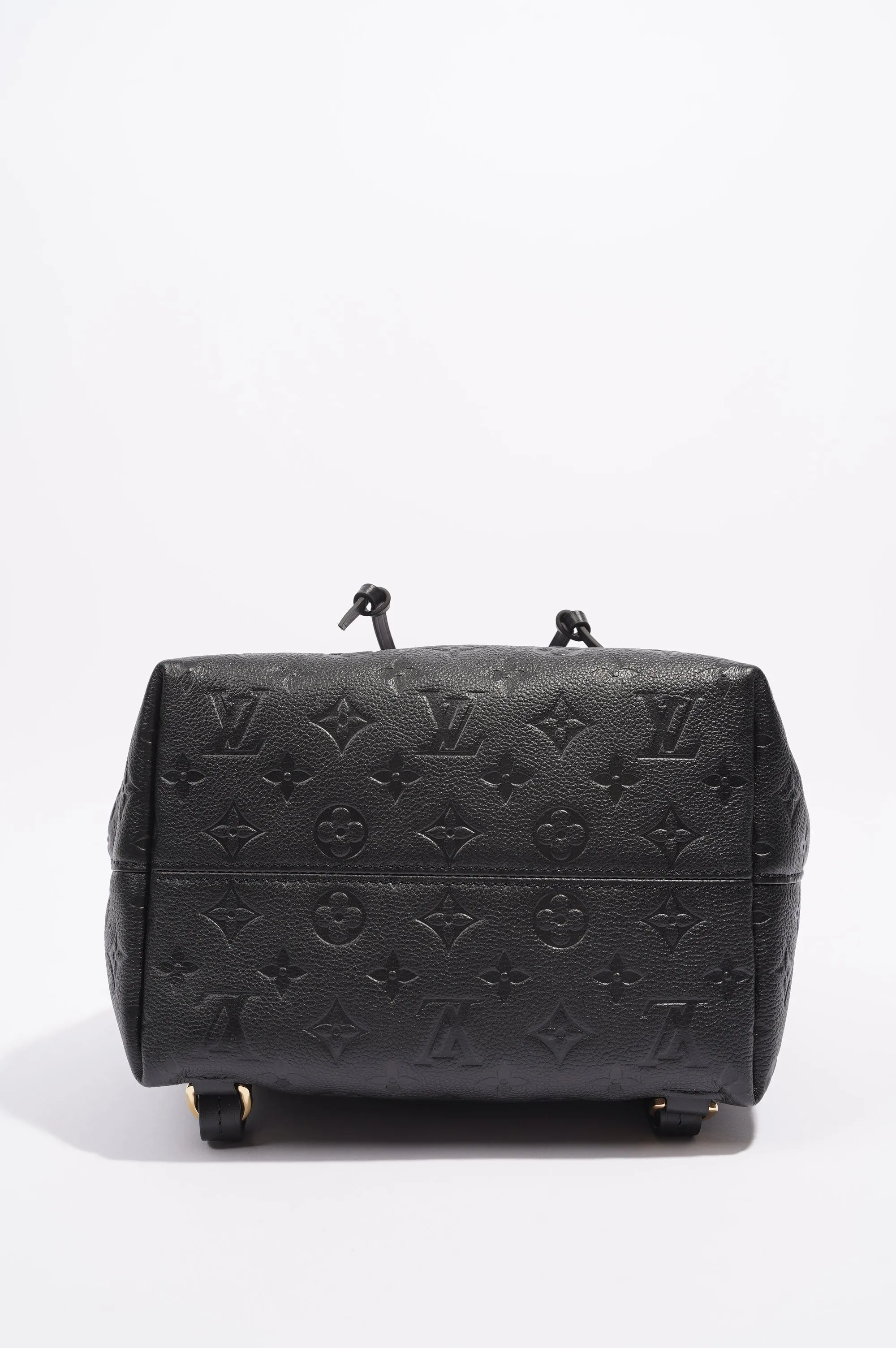 Louis Vuitton Womens Montsouris Backpack Daypack Black Leather PM
