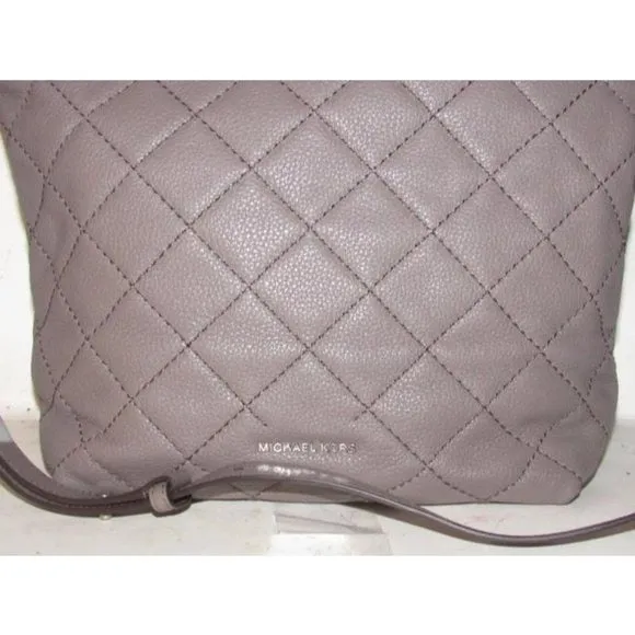 Michael Kors Grey Quilted XL Hobo Bucket Bag