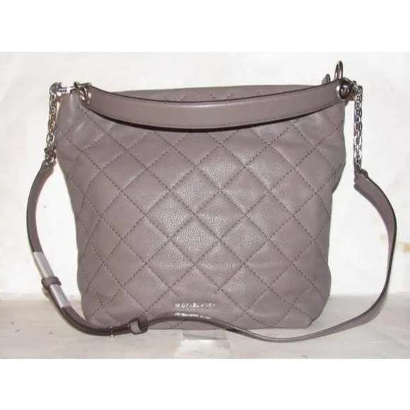 Michael Kors Grey Quilted XL Hobo Bucket Bag
