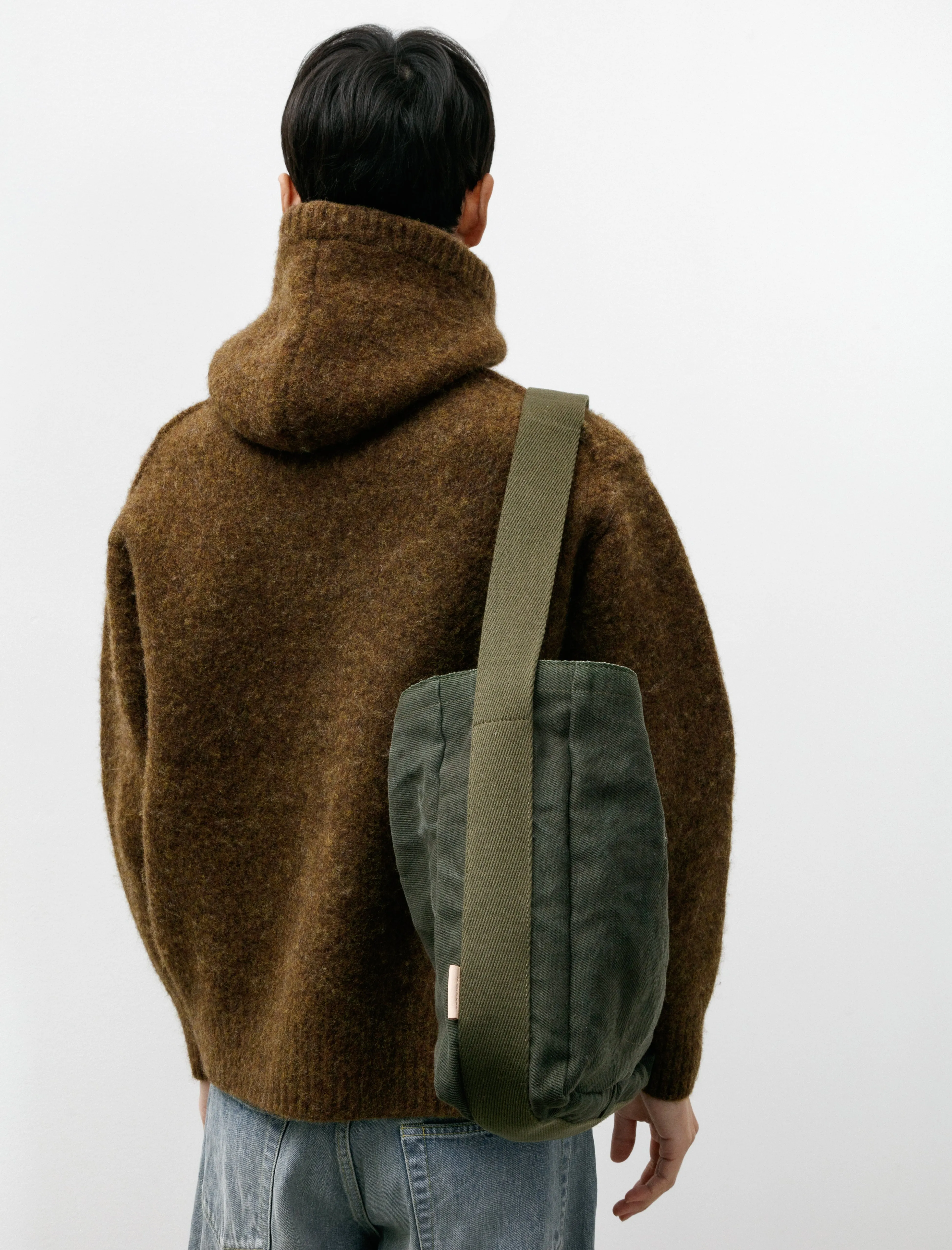 Square Shoulder Bag Small Khaki Green