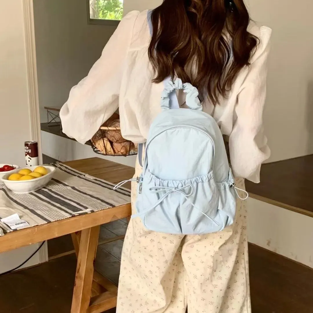 UAKISS  -   Korean Style Womens Backpack Aesthetic Fashion Elegant Students Small Travel Backpack Lightweight Casual Luxury Female Bag