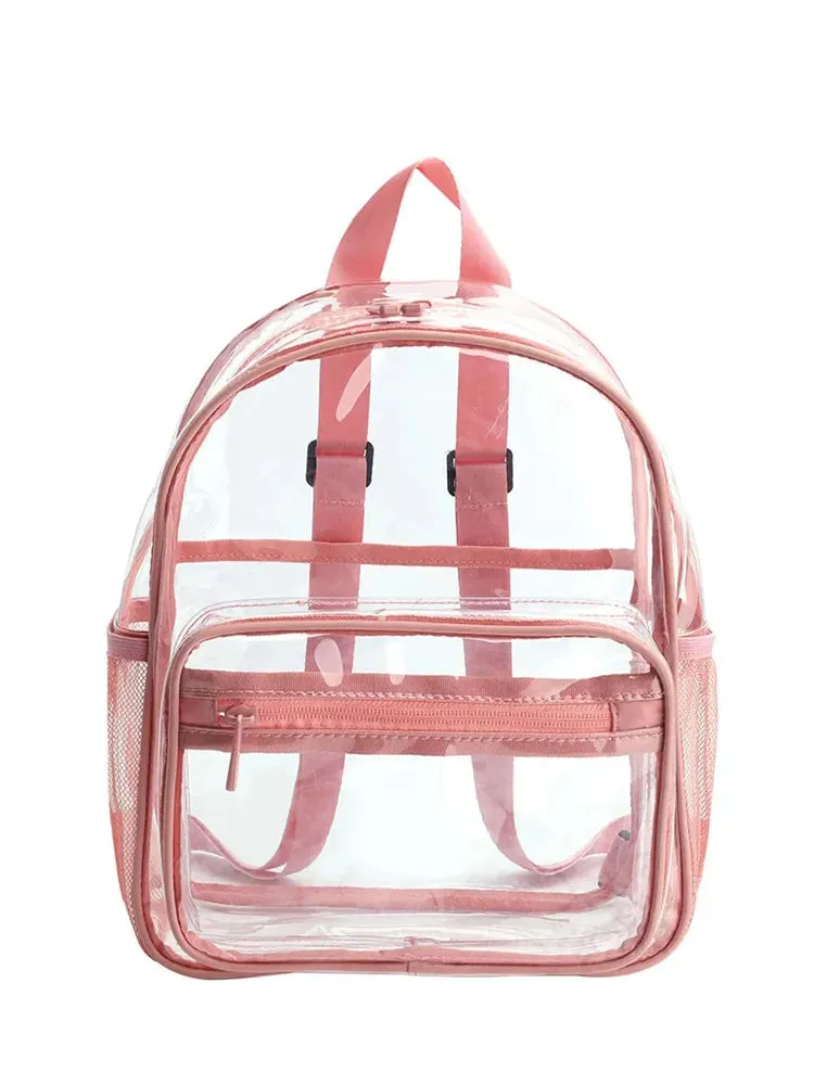 UAKISS  -  New Fashion Transparent PVC Backpack Women Travel Knapsack Student School Bags Small Handbags Female Casual Mini Rucksack